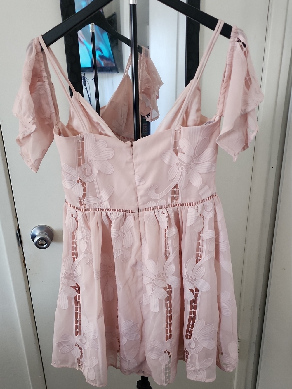 Lovers + Friends Blush Pink Floral Lace Mini Dress - Picture 6 of 10